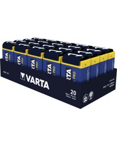 Varta Industrial Pro E / 9V 6LF22 Akku - 20 kpl. Pakkaus