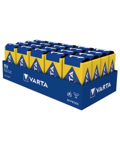 Varta Industrial Pro E / 9V 6LF22 Akku - 20 kpl. Pakkaus