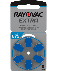 Rayovac Extra 675 (6 kpl) Kuulokojeen paristot - 0 % elohopeaa