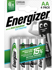 Energizer Lataa Extreme AA / NH15 2300mAh Paristot (4 kpl Pakkaus)