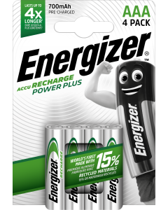 Energizer Recharge Power Plus AAA 700mAh paristot (4 kpl)