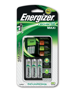 Energizer Maxi laturi EU-pistokkeella Sis. 4 x AA 2000mAh Energizer paristoot