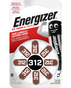Energizer Kuulokoje 312 paristoilla (8 kpl Pakkaus)