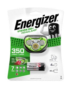 Energizer HL Vision HD+ otsalamppu sis. 250 lumen. 3 x AAA paristot