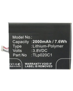 Akku mm. laitteelle Alcatel One Touch Idol Alpha (Yhteensopiva)