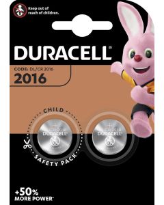 DURACELL DL2016/CR2016 nappiparisto (2 kpl.)