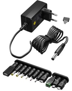 3-12V Yleisvirtalähde max 1,5A (6 liitin)