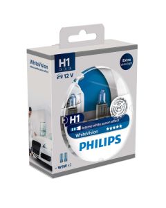 PHILIPS Auton polttimo H1 WHITEVISION - Kahden pakkaus
