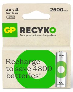 GP ReCyko+ Pro AA / R06 2600mAh 1.2V (4 kpl)