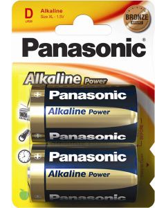Panasonic Alkali Power D/mono paristot - 2 kpl Läpipainopakkaus