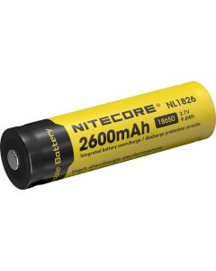 NITECORE NL1826 – 18650-akku 2600 mAh (nappikytkimellä)