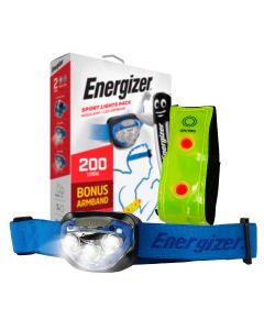 Energizer LED Urheilupäälamppu 200 lumenia, sisältää LED-rannekkeen
