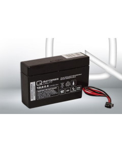 Q-Batteries 12LS-0.8 12V 0,8Ah AGM-akku Molex 43025-0200 -kaapelilla (25 cm)