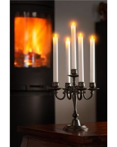 Goobay LED Crown Wax kynttilä, valkoinen, sis. Kaukosäädin, 5 kpl, liikkuva liekki