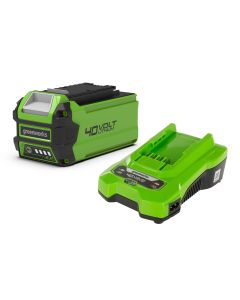 Greenworks, GSK40B2, Starttisarjan akku (G40B2) ja laturi (G40C), 40V, 2Ah