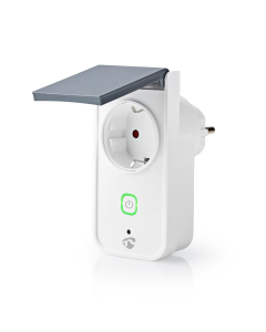 Nedis SmartLife -liitin ulkokäyttöön, IP44 3680 W Tyyppi F -30 - 40 °C Android / IOS harmaa / valkoinen