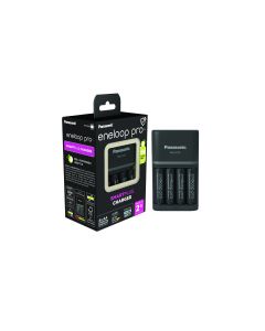Panasonic eneloop nopea laturi AA/AAA paristoille, mukana 4 kpl eneloop Pro AA K-KJ55HCD40E