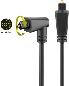 Goobay -kulma pyörittävä toslink -kaapeli 90 ° - 1m
