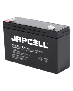Japcell JC6-12 6V 12Ah AGM-lyijyakku