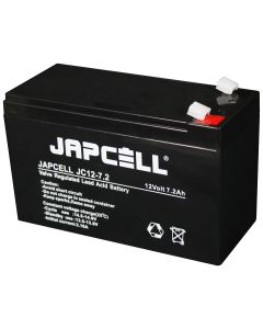 Japcell JC12-7.2 F1 12V 7,2Ah AGM-lyijyakku (4,8 mm)