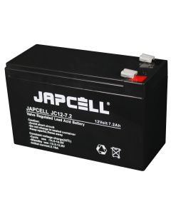 Japcell JC12-7.2 F2 12V 7,2Ah AGM-lyijyakku (6,3 mm)