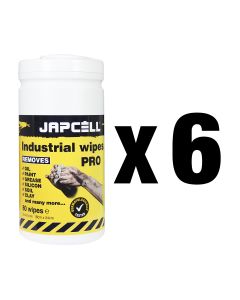 6 x Japcell Industrial Wipes PRO - 80 kpl.