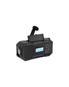Hätäradion akku/kurkku/solar/USB-C (FM/DAB/Light) - Erittäin suuri 5000mAh akku.