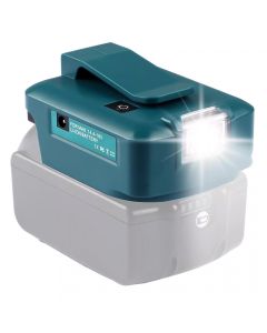 Virtapankkiadapteri Makitalle 14.4-18V w/ LED-valo ja USB-C:lle