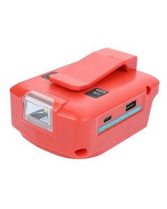 Powerbank-adapteri Worx 20V:lle w/ LED-valo ja USB-C