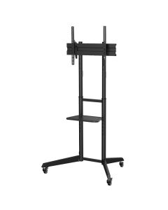 Superior TV-esittelyteline, jossa on pyörät ja säädettävä korkeus 37-70 "