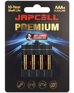 Japcell Premium AAA alkaliparistot - 4 kpl Blisteri