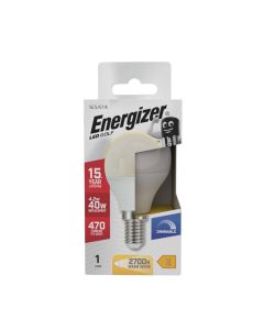 Energizer E14 LED kronepære 4.2W (470lm), 2700K, Varm hvid, Dæmpbar