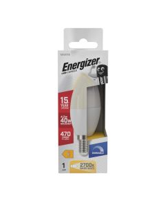 Energizer E14 LED kertepære 4.2W (470lm), 2700K, Varm hvid, Dæmpbar