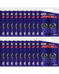 Japcell Lithium CR2016 paristot - 40 kpl (20 x 2 kpl)