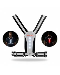 Heijastava liivi, jossa on LED-valo ja kännykkätasku