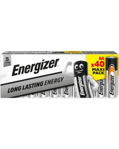 Energizer Everyday pitkäikäiset AA-paristot (40 kpl)