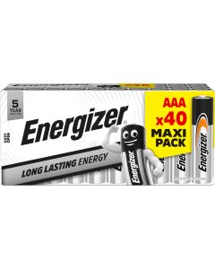 Energizer Everyday pitkäikäiset AAA-paristot (40 kpl)