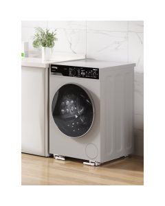 Ylivoimainen yleiskäyttöinen tärinänestojalusta pesukoneelle/kuivausrummulle - pyörillä varustettuna.