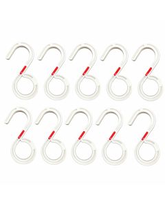 10 kiinteää S-koukkua LED-nauhoille, valoketjuille ja kaapeleille.