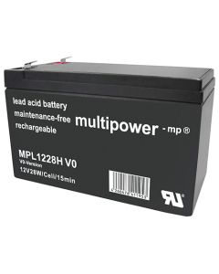 Multipower MPL1228H V0 korkealuokkainen lyijyakku 12V - 7.2Ah