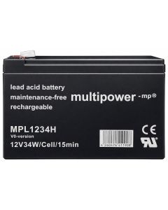 Multipower MPL1234H V0 korkealuokkainen lyijyakku 12V - 8.5Ah