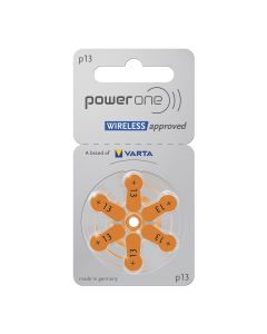 PowerOne P13 PR48 Wireless -hyväksytyt kuulokojeen paristot – 6 kpl.