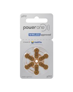 PowerOne P312 PR41 Wireless -hyväksytyt kuulokojeen paristot – 6 kpl.