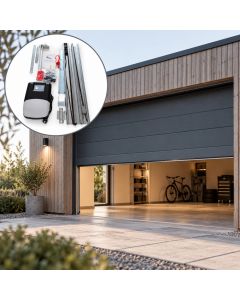 Autotallin oviaukon avaaja 1000 N, 24 V DC, LED-valolla