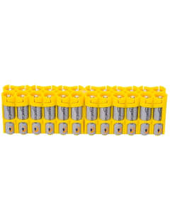 Powerpax Batteriholder til 24 AA - Gul (ekskl. batterier)