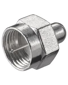 Päätevastus F-liittimellä, 75 Ohm - Sinkki