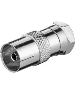 F-liitin: F uros - koaksaali naaras, sinkki