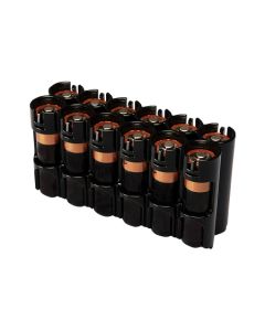 Powerpax 12-Pack paristonpidike, musta AA