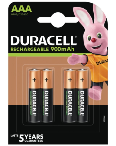 DURACELL AAA / HR3 / R03 R2U ladattavat paristot (4 kpl.)