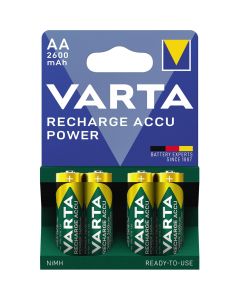 VARTA 2600 mAh AA / R06 / Mignon Professional Ladattava paristo (4 kpl)
